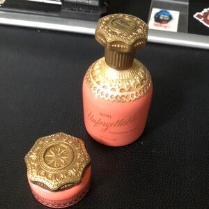 Vintage Avon "Unforgettable" Cologne Mist & Cream Sachet Bottles, Empty